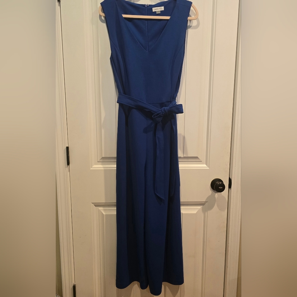 Calvin Klein Sleeveless Royal Blue Pantsuit